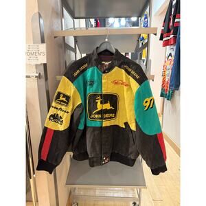 90s Jeff Hamilton Chad Little John Deere Roush Racing Vintage Nascar Jacket